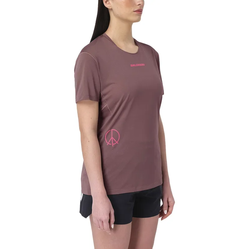 Salomon Sense Aero Limited Courtney Edition Women's T-shirt in Rose Taupe-1