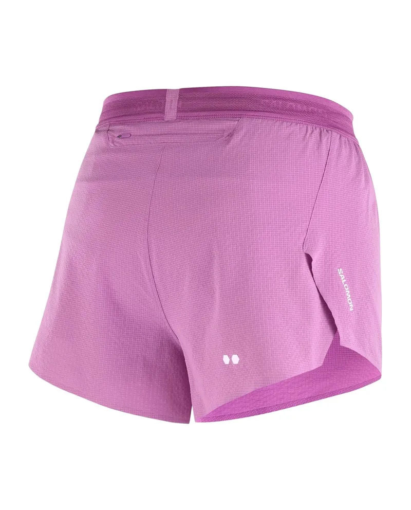 Salomon Sense Aero Split 3inch Women's Running Short in Iris Orchid-3
