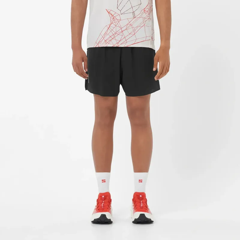 Salomon Sense Aero Stow 5inch Men's Running Short in Deep Black