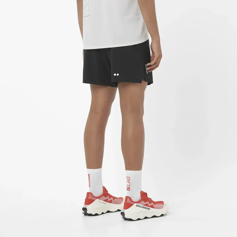 Salomon Sense Aero Stow 5inch Men's Running Short in Deep Black-3