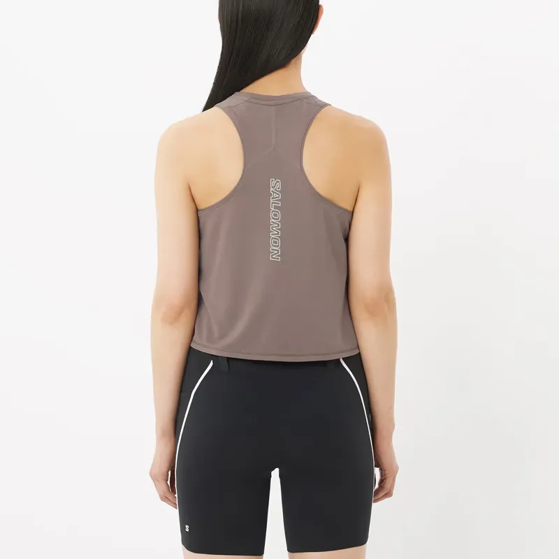 Salomon Sense Aero Women's Short Tank in Iron-2