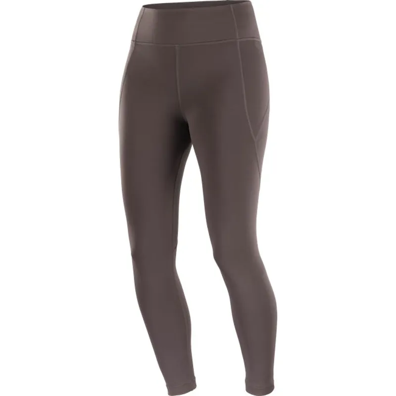 Salomon Shakeout Bliss 25inch Women's Running Tight in Coffee Bean