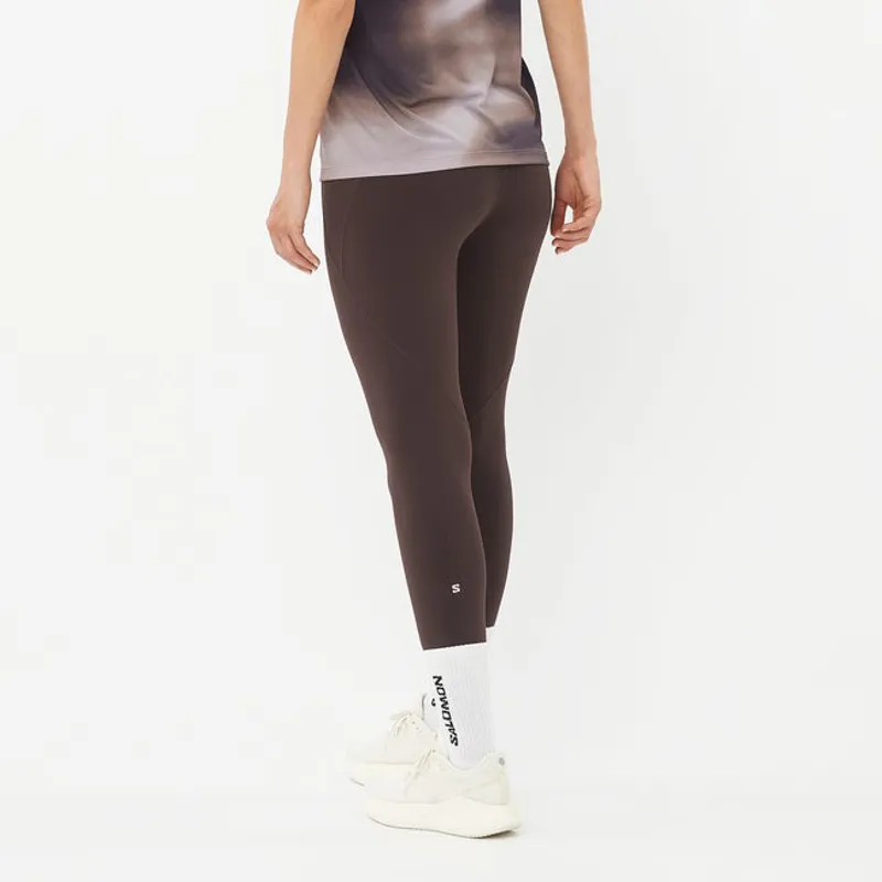 Salomon Shakeout Bliss 25inch Women's Running Tight in Coffee Bean-3