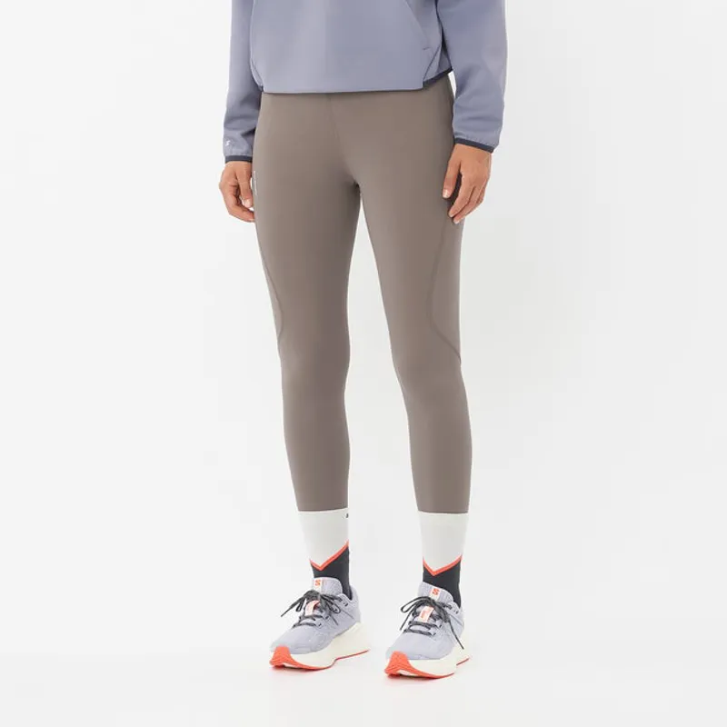 Salomon SHAKEout CORE 28 Women's Running Tight in Iron-1