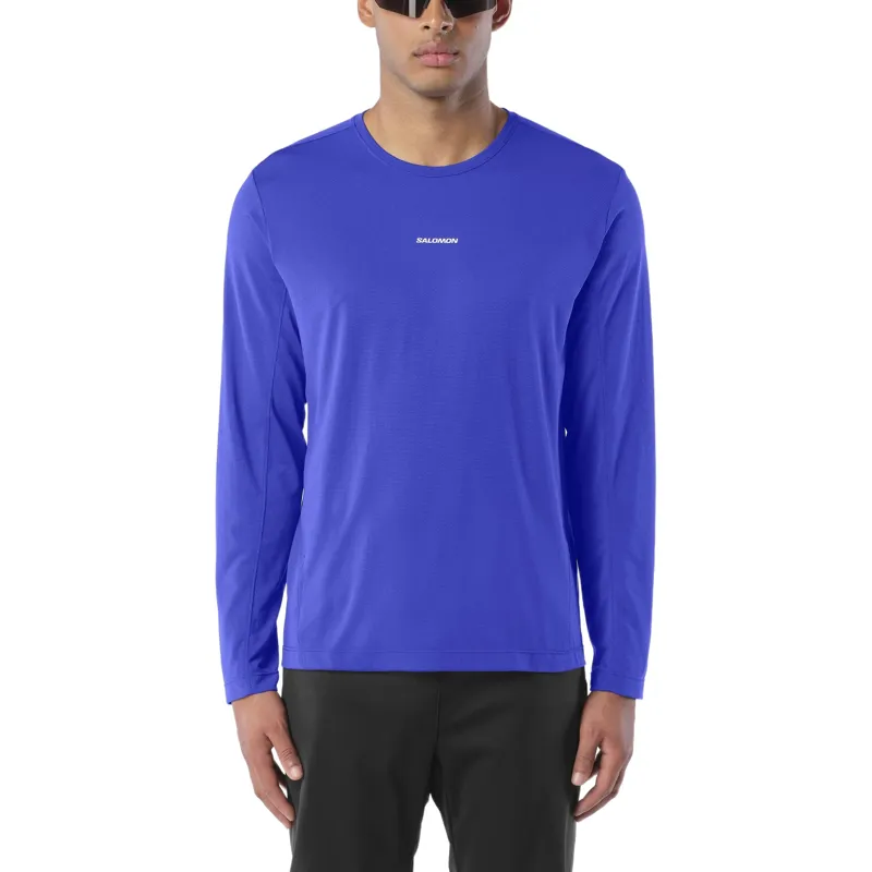 Salomon SHAKEout Core Long Sleeve Men's T-shirt in Clematis Blue-1
