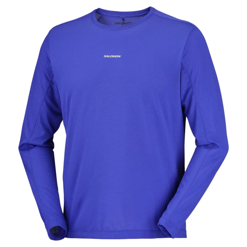 Salomon SHAKEout Core Long Sleeve Men's T-shirt in Clematis Blue