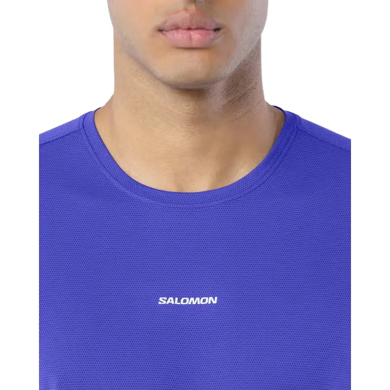 Salomon SHAKEout Core Short Sleeve Men's T-shirt in Clematis Blue-2
