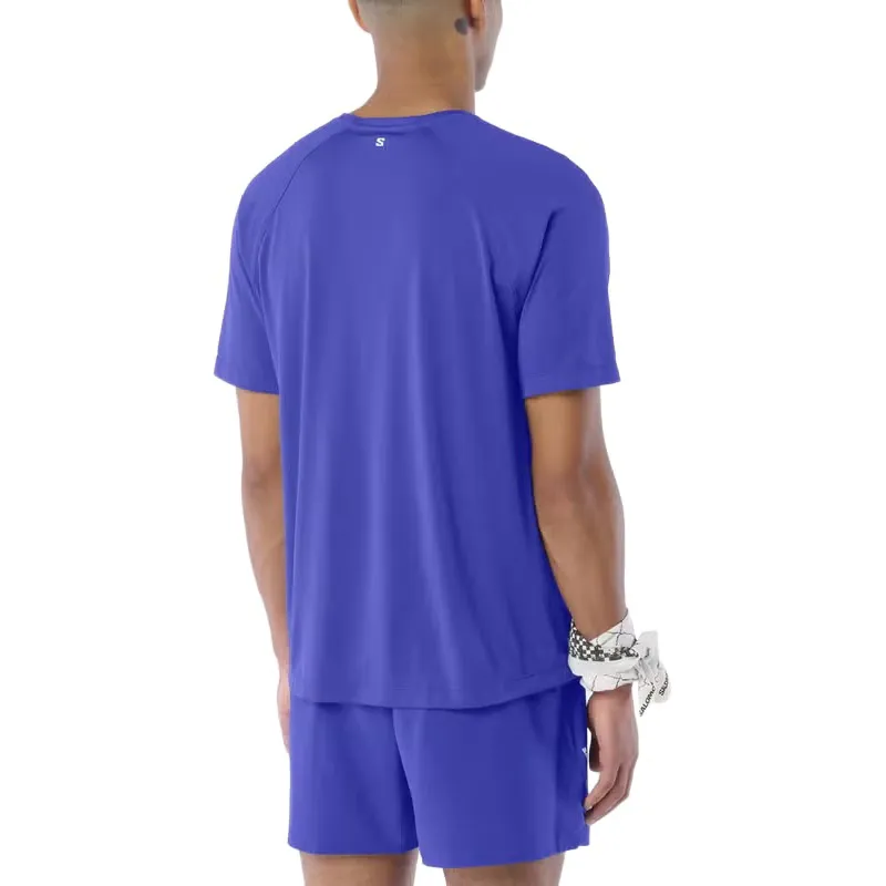 Salomon SHAKEout Core Short Sleeve Men's T-shirt in Clematis Blue-1