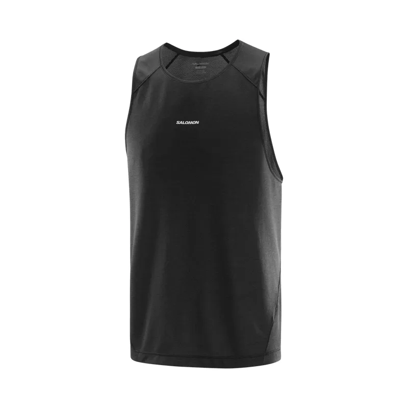 Salomon Shakeout Core Men's Tank Top in Deep Black-2