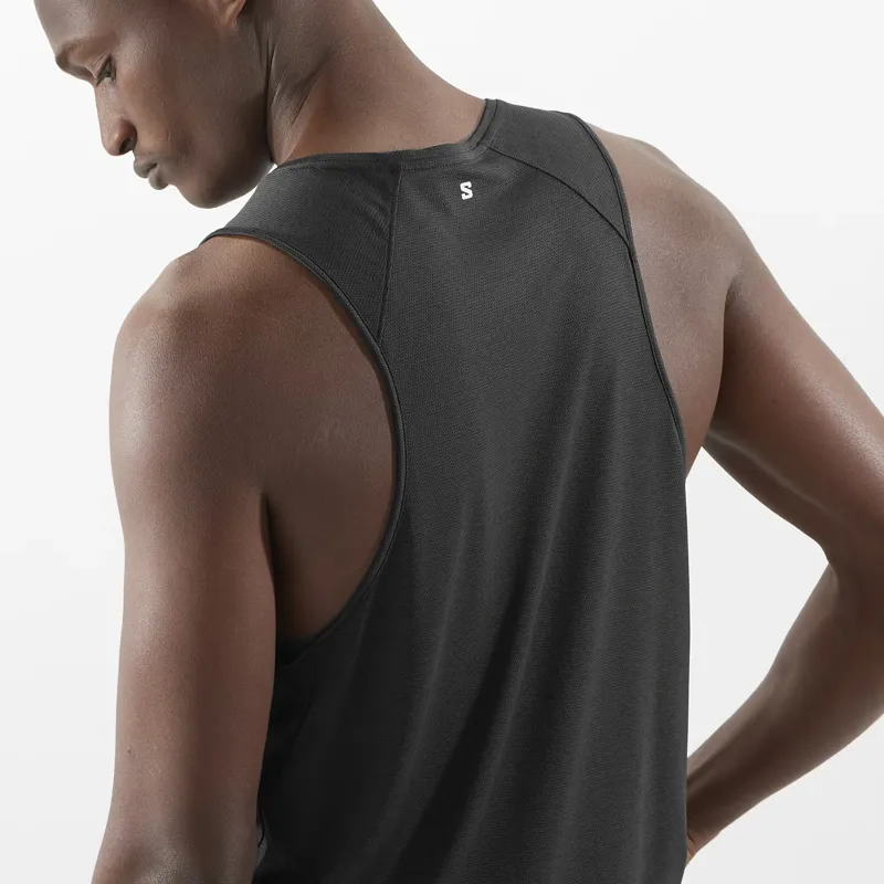 Salomon Shakeout Core Men's Tank Top in Deep Black-3