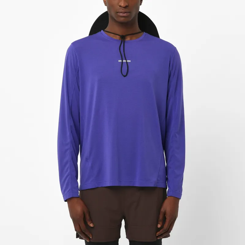 Salomon Shakeout Core Men's Long Sleeve Running T-shirt in Liberty