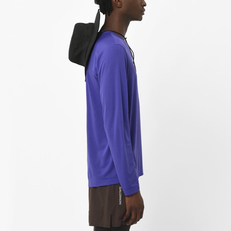 Salomon Shakeout Core Men's Long Sleeve Running T-shirt in Liberty-1