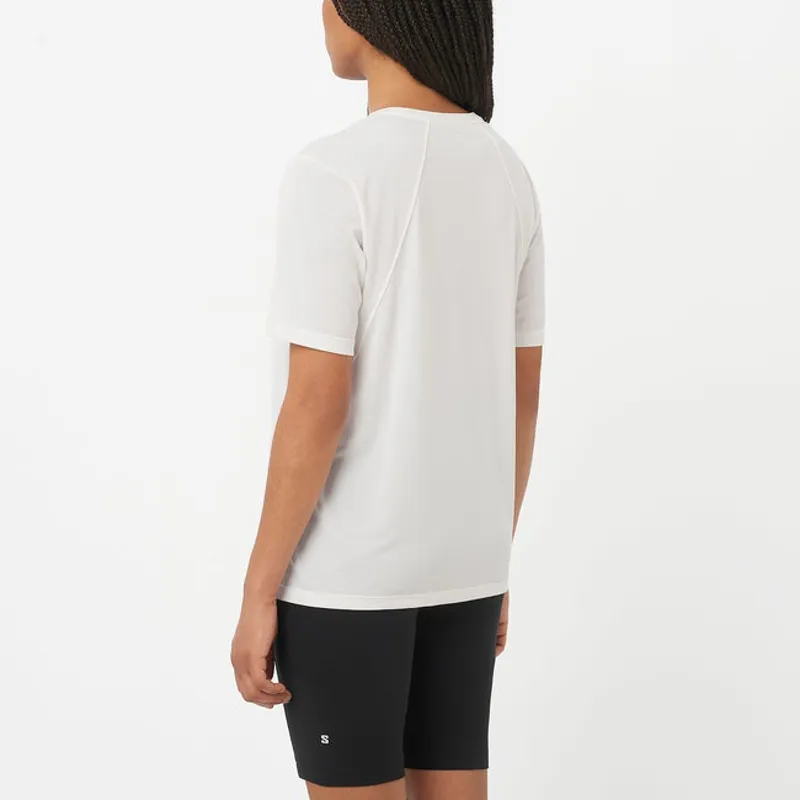 Salomon Shakeout Core Women's Short Sleeve Running T-shirt in Whisper White-3