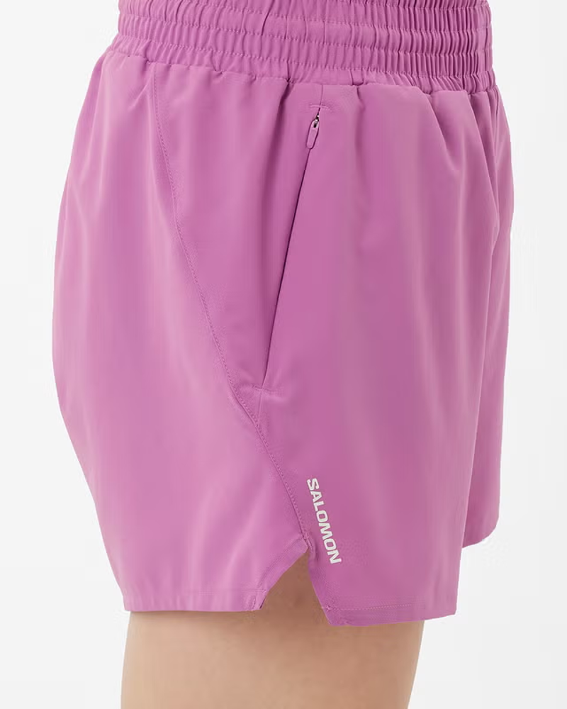 Salomon Shakeout Core 4inch Women's Running Short in Iris Orchid-3