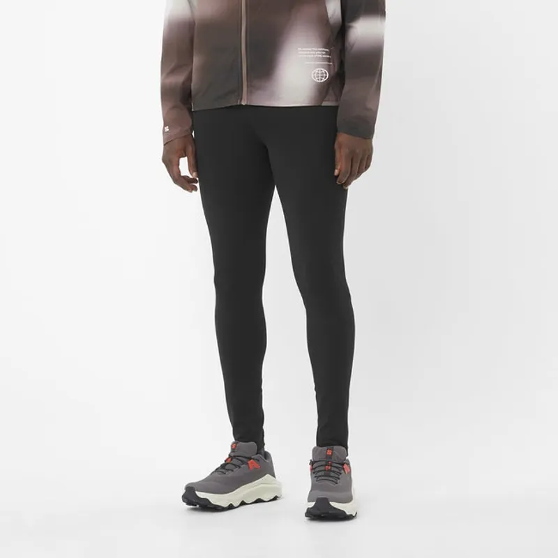 Salomon Shakeout Core Men's Running Tights in Deep Black-2