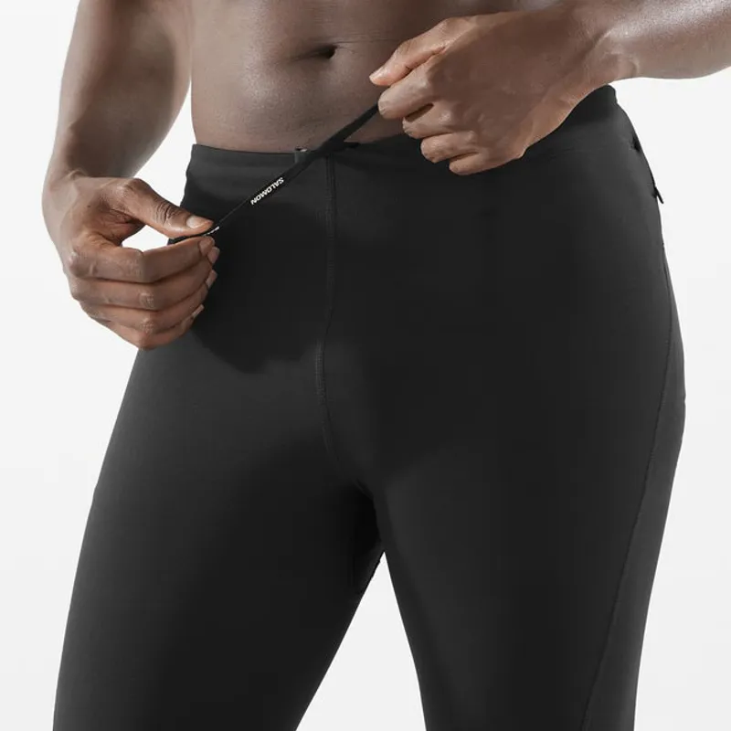 Salomon Shakeout Core Men's Running Tights in Deep Black-4