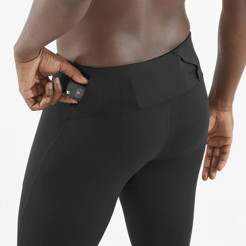 Salomon Shakeout Core Men's Running Tights in Deep Black-5