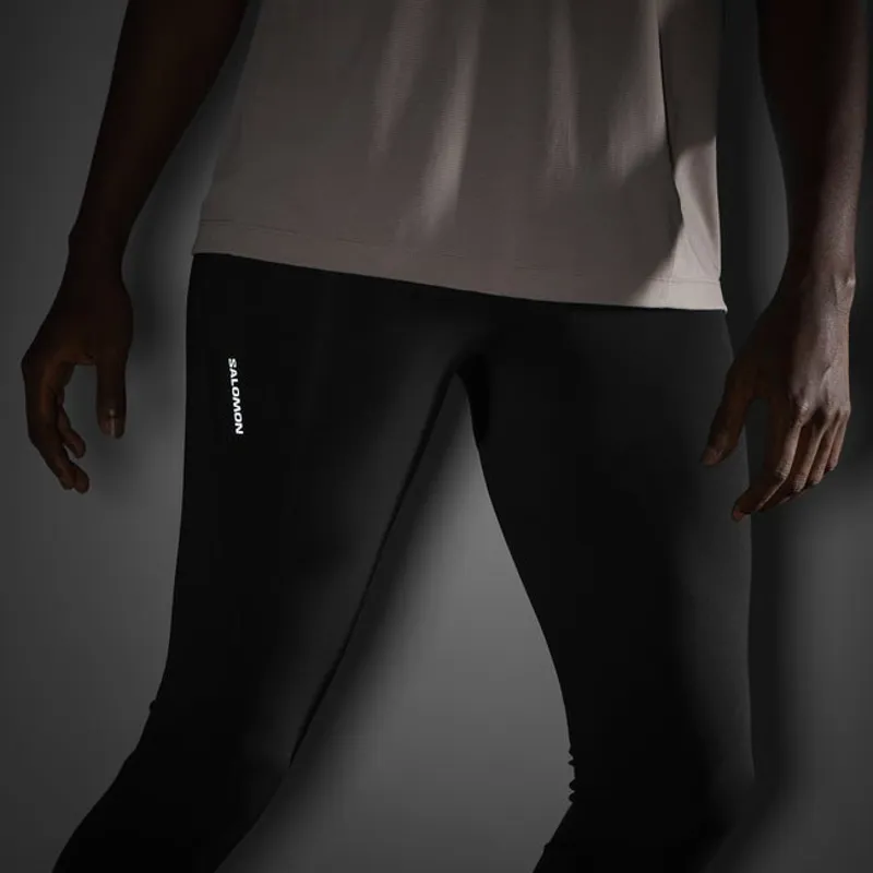 Salomon Shakeout Core Men's Running Tights in Deep Black-6