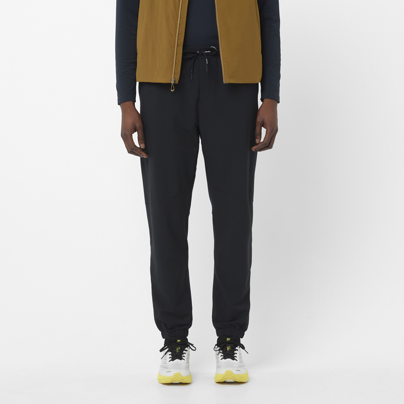 Salomon Shakeout Hexaflow Men's Running Pants in Deep Black-4