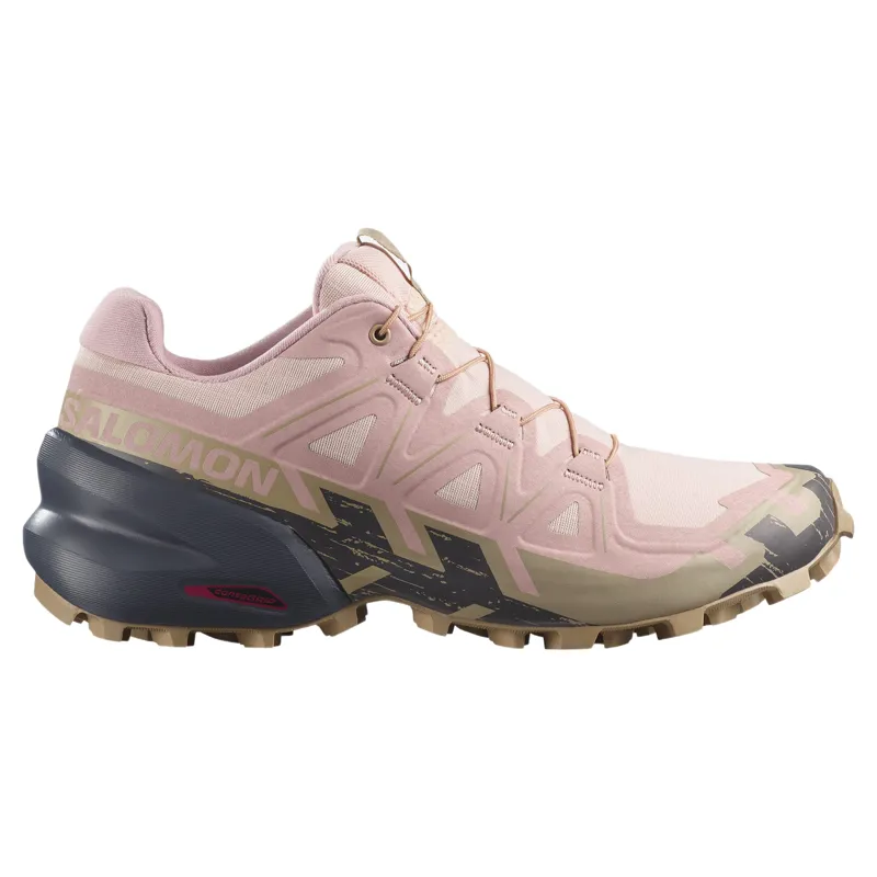 Salomon Speedcross 6 Women's Trail Running Shoe in Tapioca/Shadow Gray/Slate Green