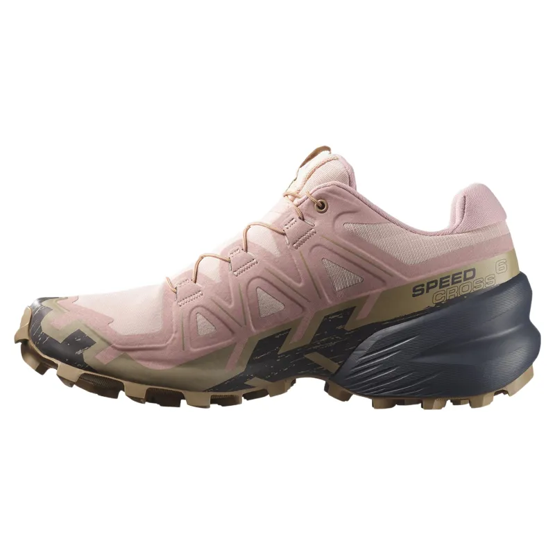 Salomon Speedcross 6 Women's Trail Running Shoe in Tapioca/Shadow Gray/Slate Green-3