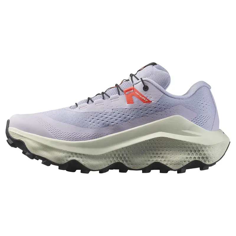 Salomon Ultra Glide 3 Women's Trail Running Shoe in Cosmic Sky/Icicle/Neon Flame-2