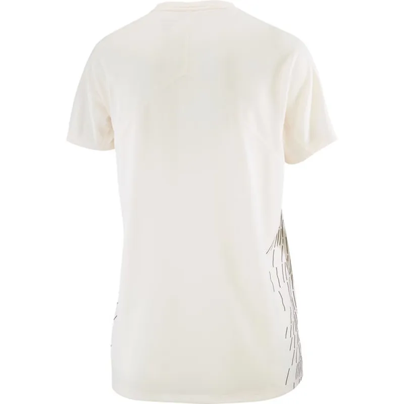 Salomon Sense Aero Graphic Women's Short Sleeve Running T-shirt in Whisper White/White-1