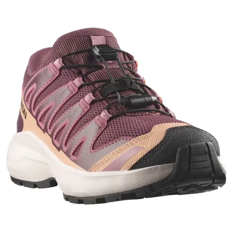 Salomon XA PRO Junior Trail Running Shoe Huckleberry Lilac Ash Almond Cream-4