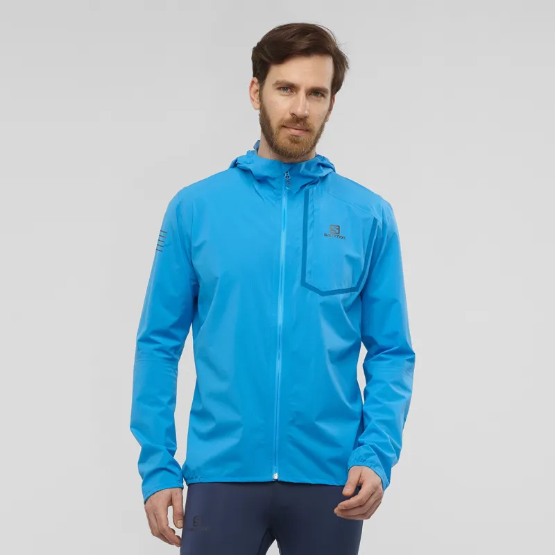 Salomon Bonatti Pro Men's Waterproof Running Jacket in Blithe-1
