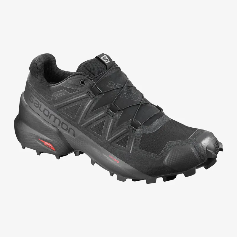 Salomon Speedcross 5 GTX Men's Trail Running Shoe in Black/Black/Phanto-6
