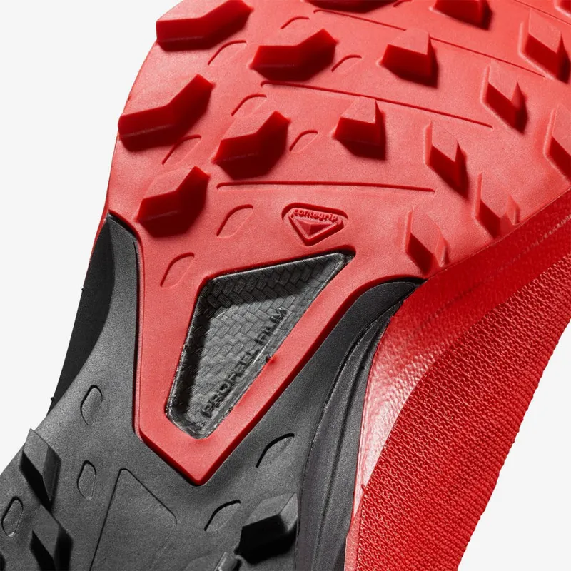 Salomon S LAB Sense 8 SG Unisex Trail Running Shoe in Racing Red Black White