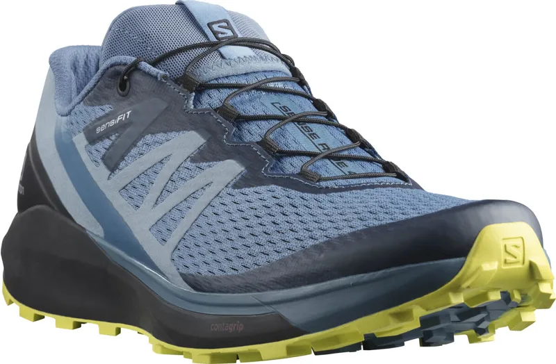 Salomon Sense Ride 4 Men's Trail Running Shoe in Copen Blue/Black/Ev-6