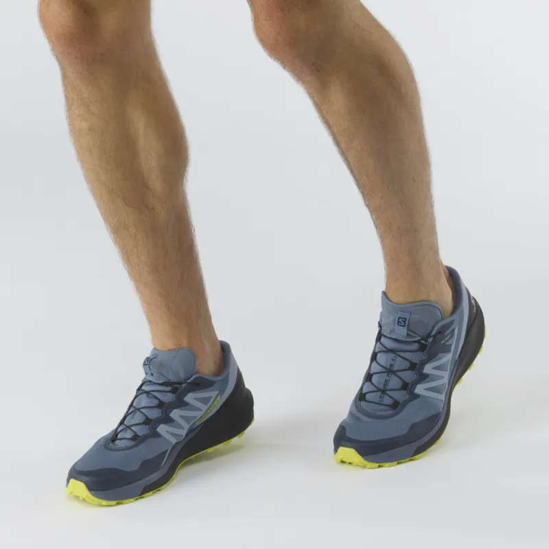 Salomon Sense Ride 4 Men's Trail Running Shoe in Copen Blue/Black/Ev-3