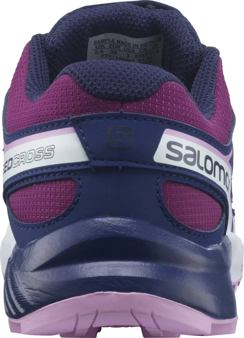 Salomon Speedcross Junior Trail Running Shoe in PlumCaspia/EveningBlue-5