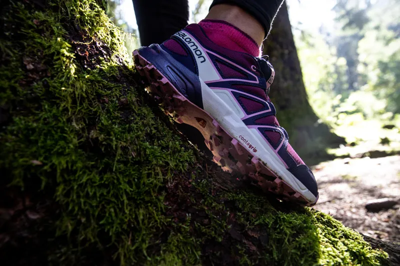 Salomon Speedcross Junior Trail Running Shoe in PlumCaspia/EveningBlue-7