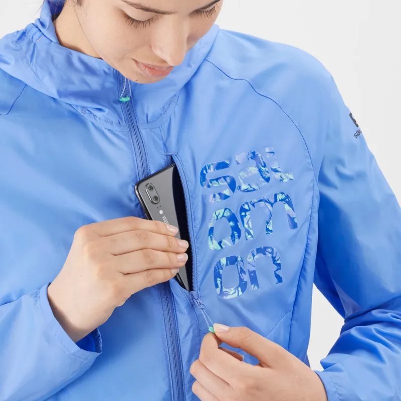 Salomon Bonatti Cross Wind Women's Running Windshirt in Provence-6