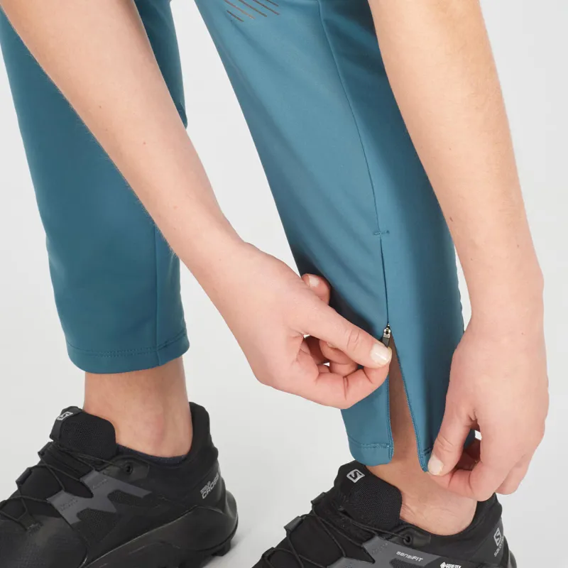 Salomon GTX Infinium Windstopper Women's Softshell Tights in MallardBl-2