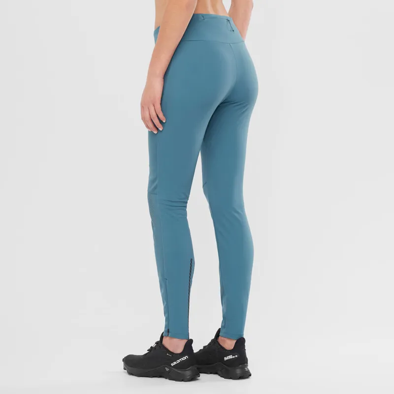 Salomon GTX Infinium Windstopper Women's Softshell Tights in MallardBl-5