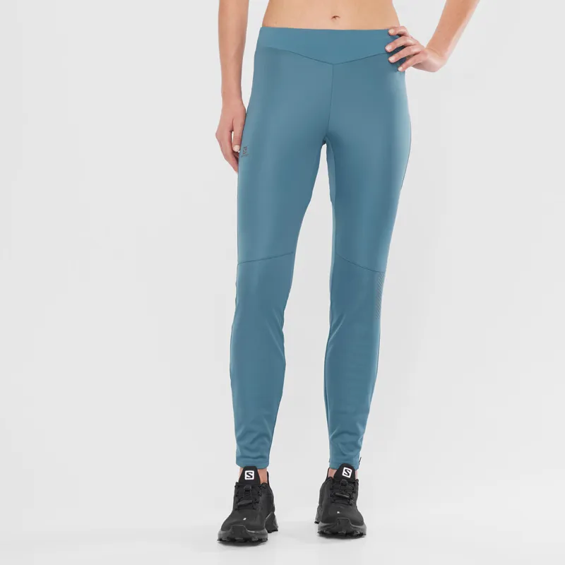 Salomon GTX Infinium Windstopper Women's Softshell Tights in MallardBl-6