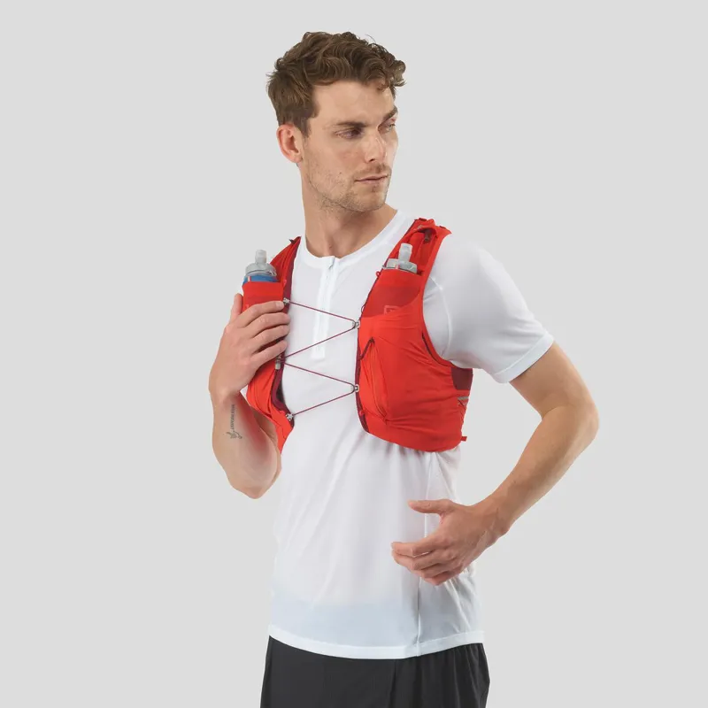Salomon Sense Pro 10 Unisex Running Vest in Fiery Red/Ebony/Cabernet-4