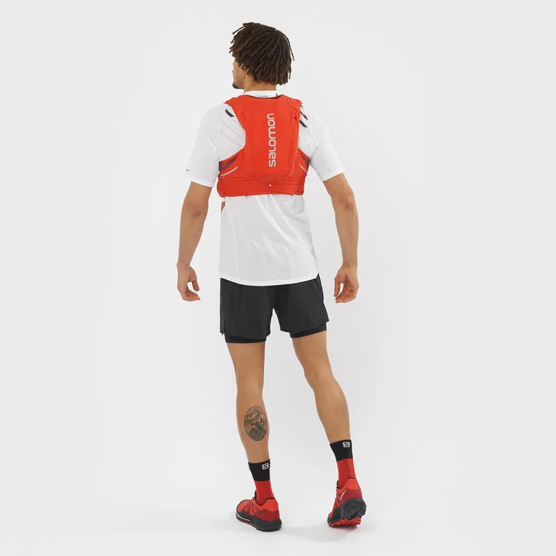 Salomon Sense Pro 10 Unisex Running Vest in Fiery Red/Ebony/Cabernet-3