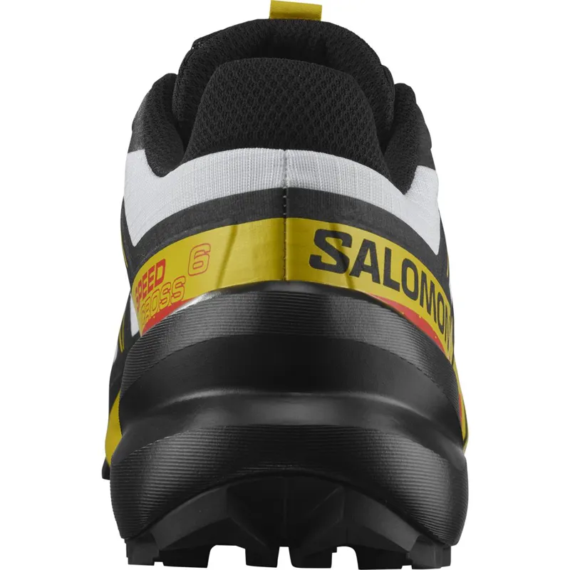 Salomon Speedcross 6 Men's Trail Running Shoe in White/Black/Empire Yellow-5