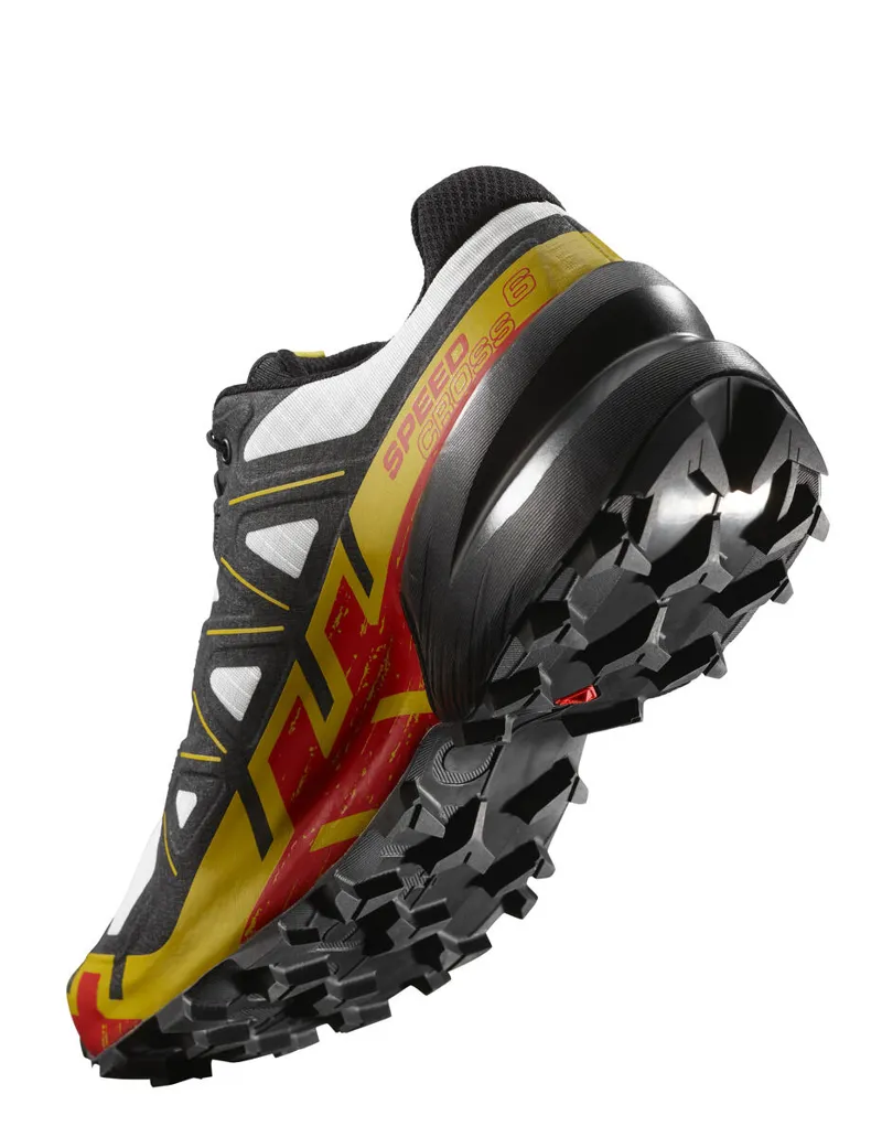 Salomon Speedcross 6 Men's Trail Running Shoe in White/Black/Empire Yellow-4
