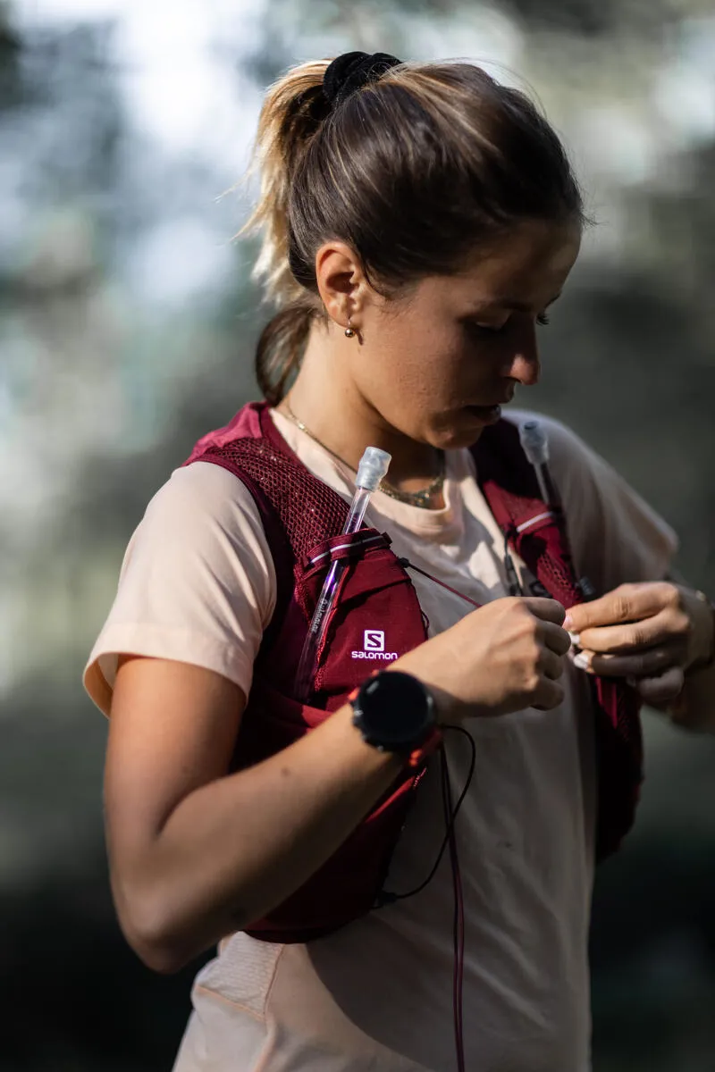 Salomon Active Skin 8 Women's Running Pack in Earth Red/Cabernet-4