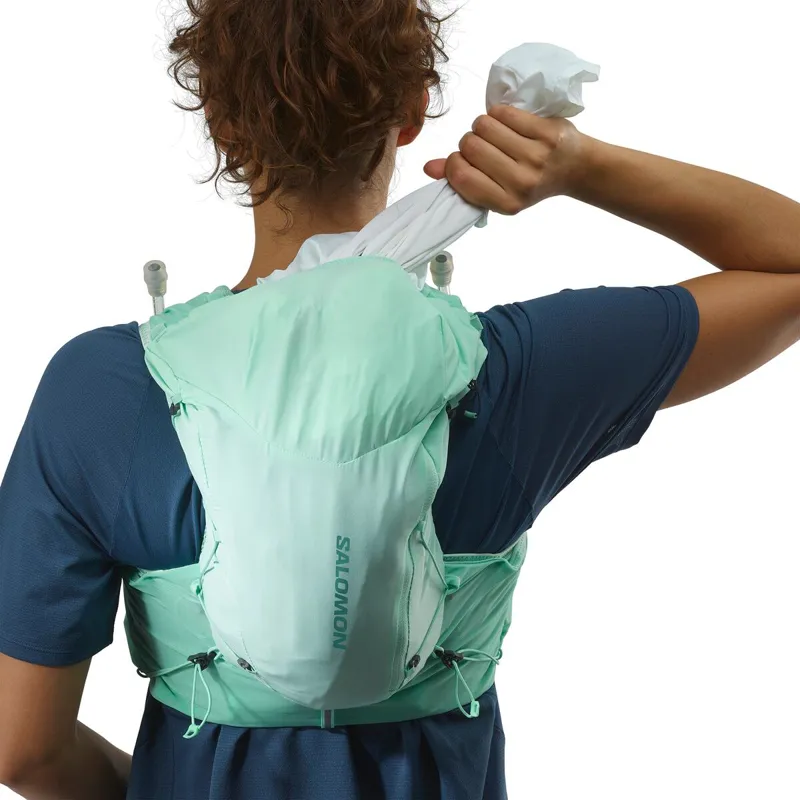 Salomon ADV Skin 12 Women's Running Pack in Beach Glass/Ebony/Pool Blue-4