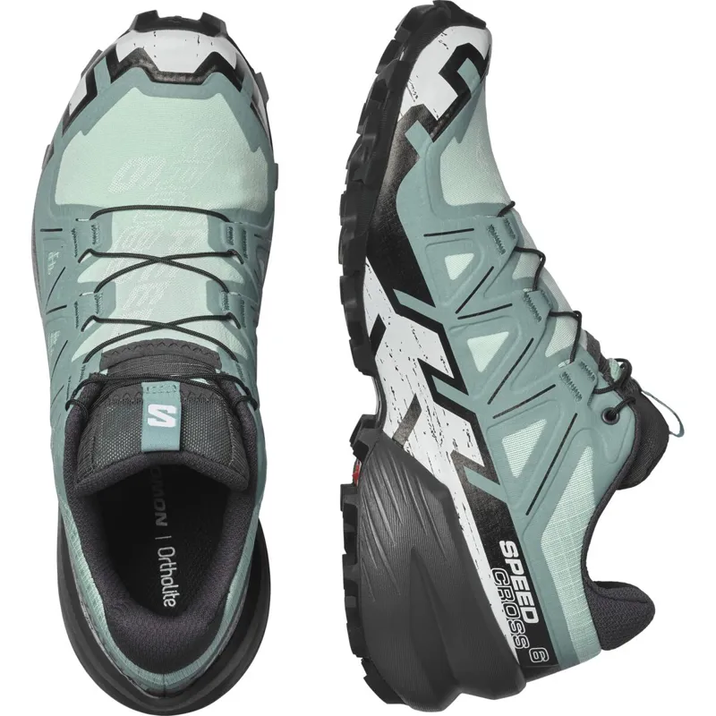 Salomon Speedcross 6 Women's Trail Running Shoe in Yucca/Ebony/White-2