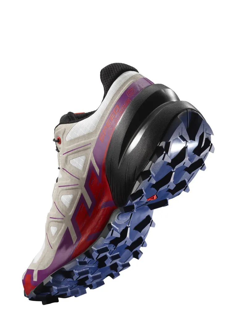 Salomon Speedcross 6 Women's Trail Running Shoe in White/Sparkling Grape/Fiery Red-4