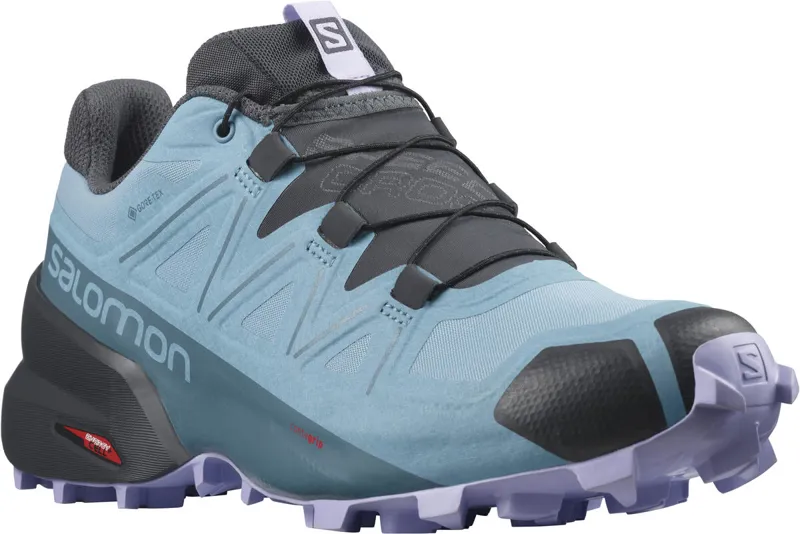 Salomon Speedcross 5 GTX Women's Trail Running Shoe in Delphinium Blue/Mallard Blue/Lavender-5