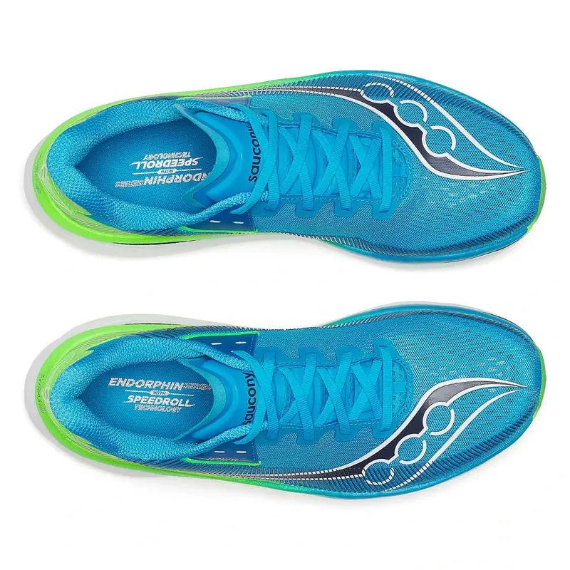 Saucony Endorphin Azura Men's Road Running Shoe in Cobalt/Slime-1