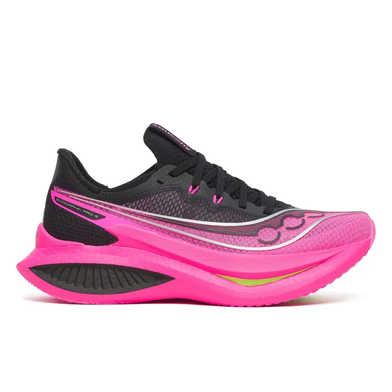 Saucony Endorphin Pro 5 Women's Road Running Shoe in Black/Shock